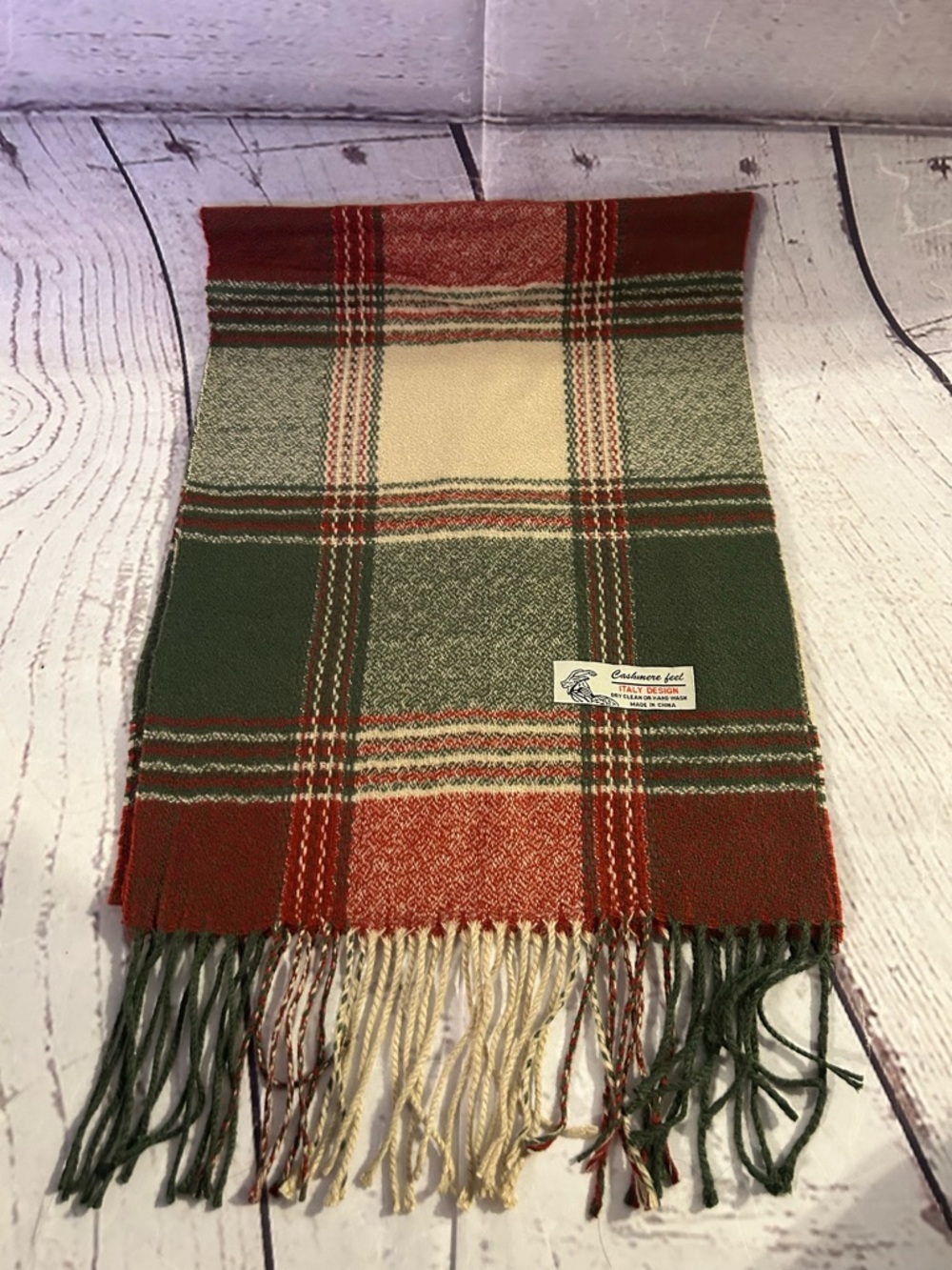 Italy design plaid scarf - Picture 4 of 4